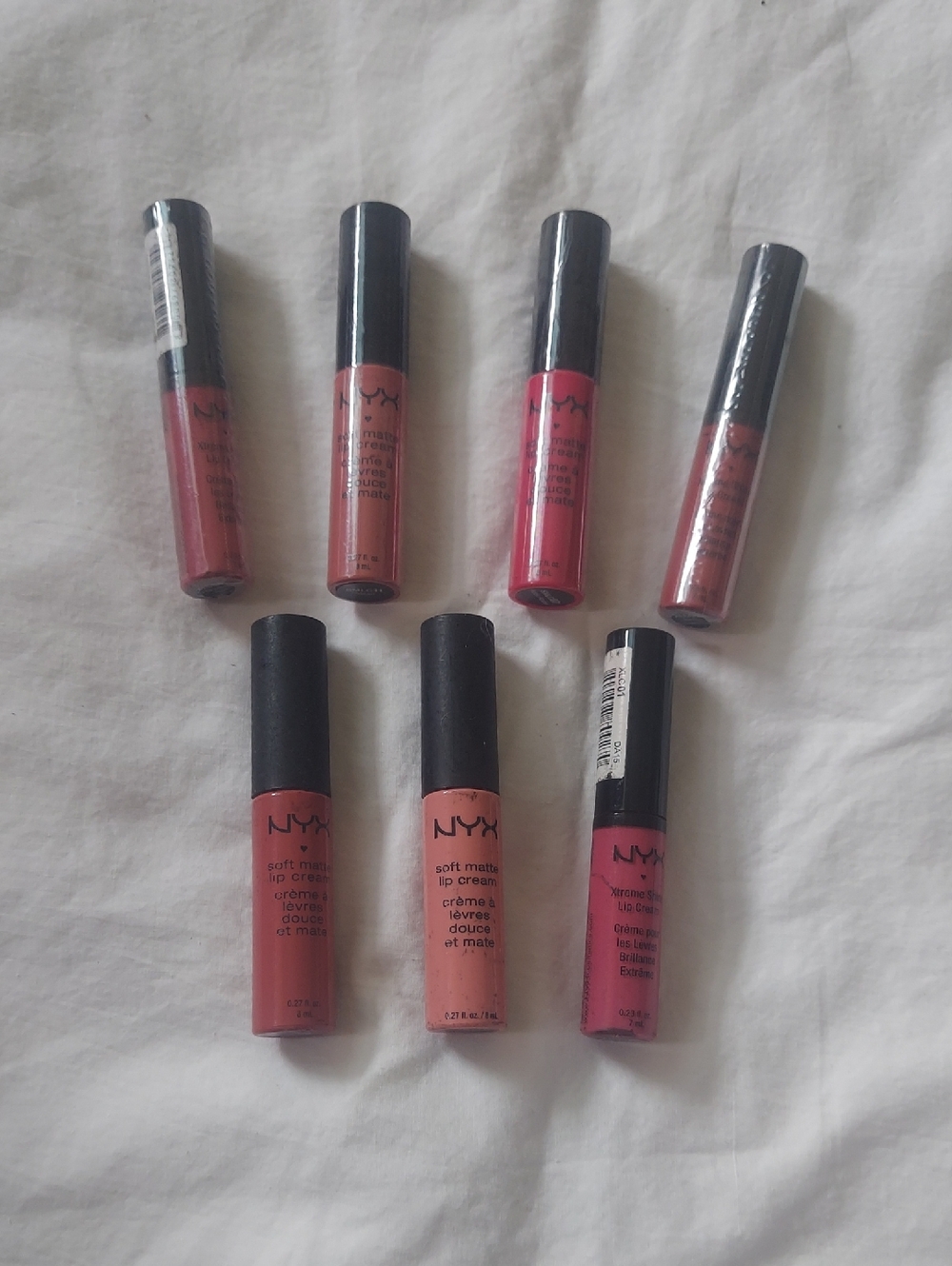 NYX Bundle Of 7 *4 Soft Matte Lip Creams - 3 Xtreme Shine Lipgloss